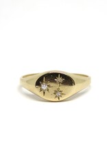 Bo Gold Ring - Gold - Diamonds