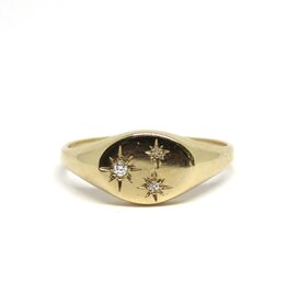 Bo Gold Ring - Gold - Diamonds