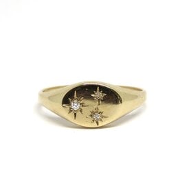 Bo Gold Ring - Goud - Diamanten