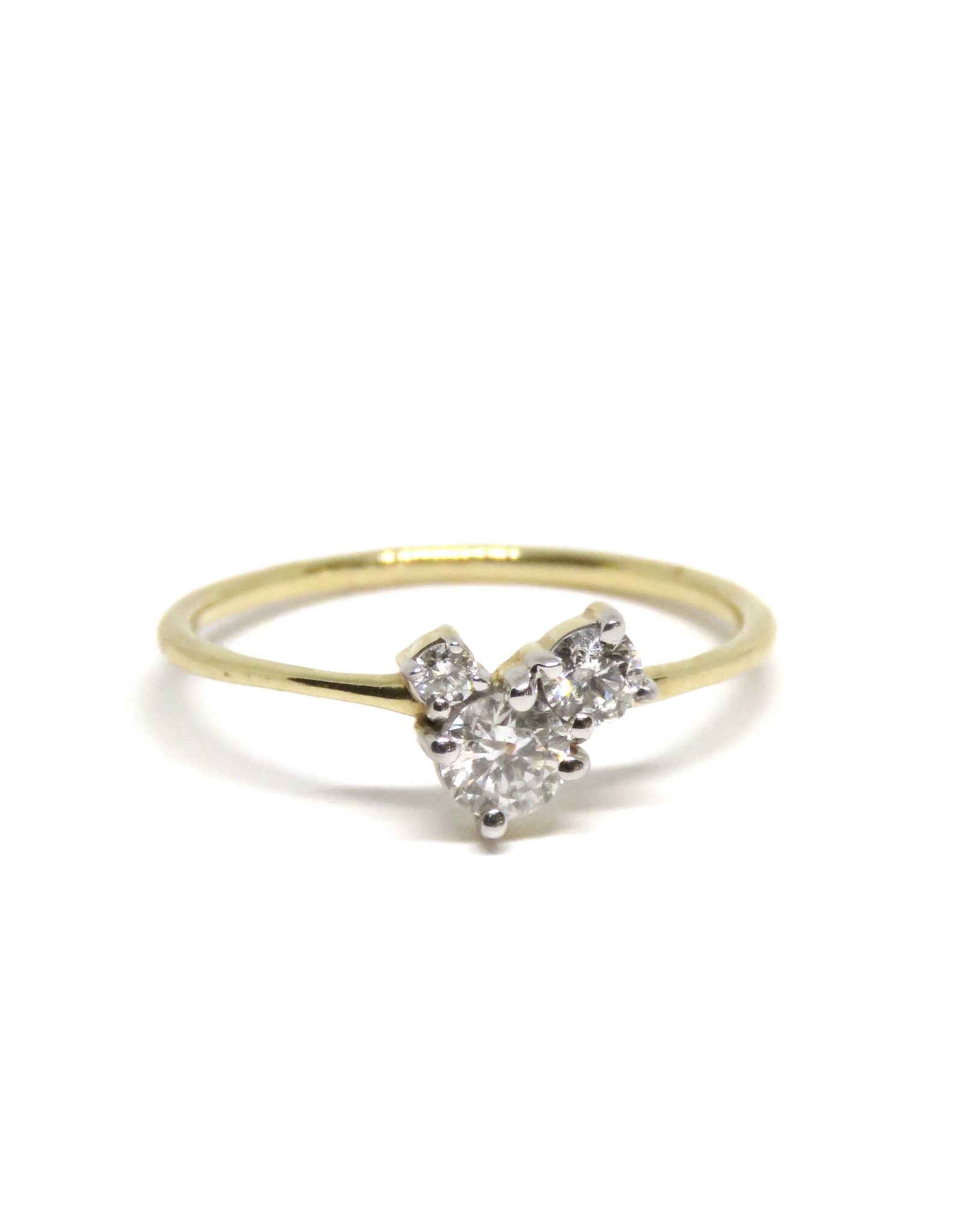 Bo Gold Ring - Gold  - Diamonds