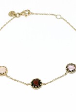 Swing Jewels Armband - Goud - Rodoliet - Amethist - Rozen kwart