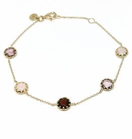Swing Jewels Armband - Goud - Rodoliet - Amethist - Rozen kwart