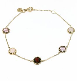 Swing Jewels Bracelet - Gold - Rodolite
