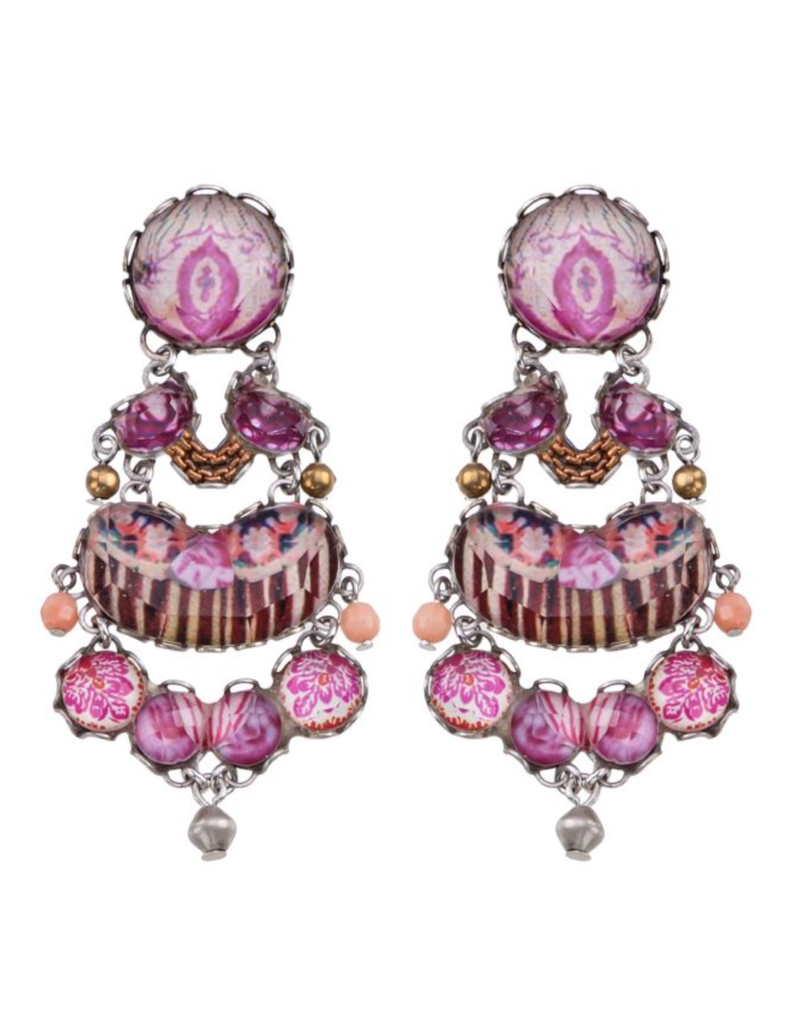 Ayala Bar Earrings Rose Embrace