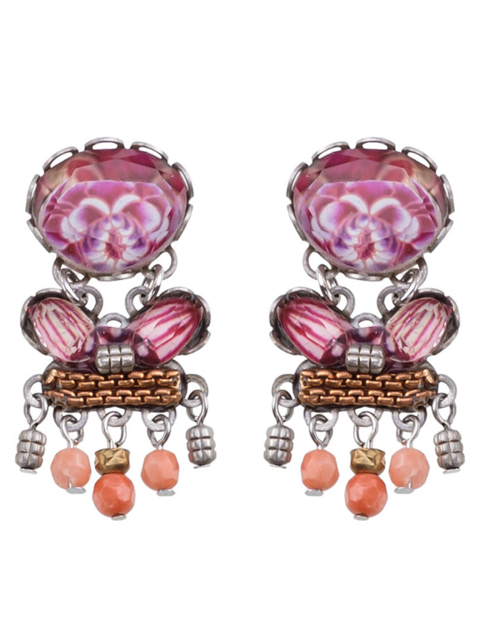 Ayala Bar Earrings Rose Embrace