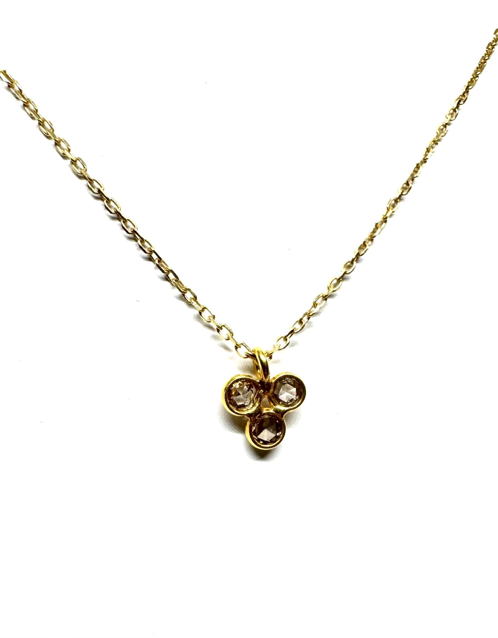 Bo Gold Necklace - Gold - Diamonds
