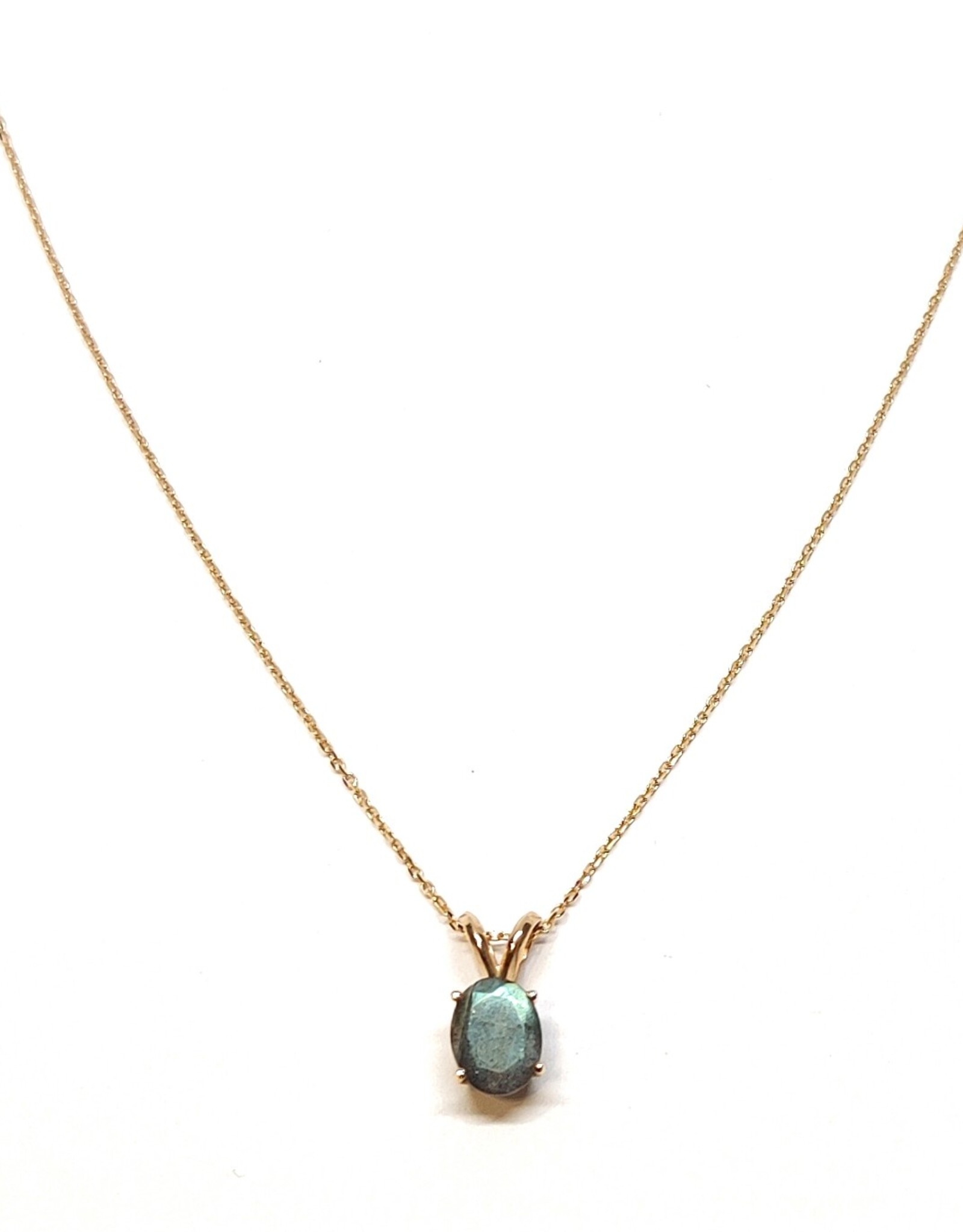 Bo Gold Ketting - Goud - Labradoriet