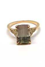 Bo Gold Ring - Goud - Tourmalijn - Diamant