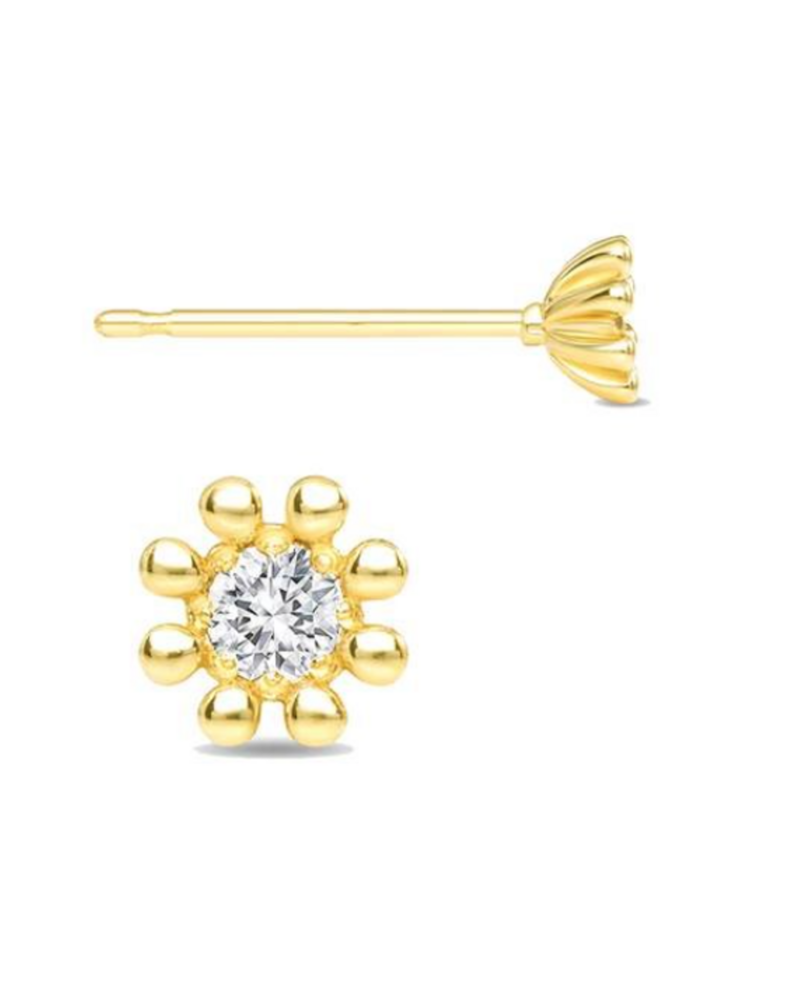 Bo Gold Oorbellen - Goud  - Diamant