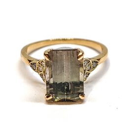 Bo Gold Ring - Gold -Tourmaline - Diamond