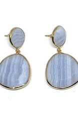 Sarah Lou Earrings - Grey Blue