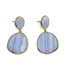 Sarah Lou Earrings - Grey Blue