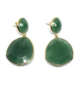 Sarah Lou Earrings - Dark Green
