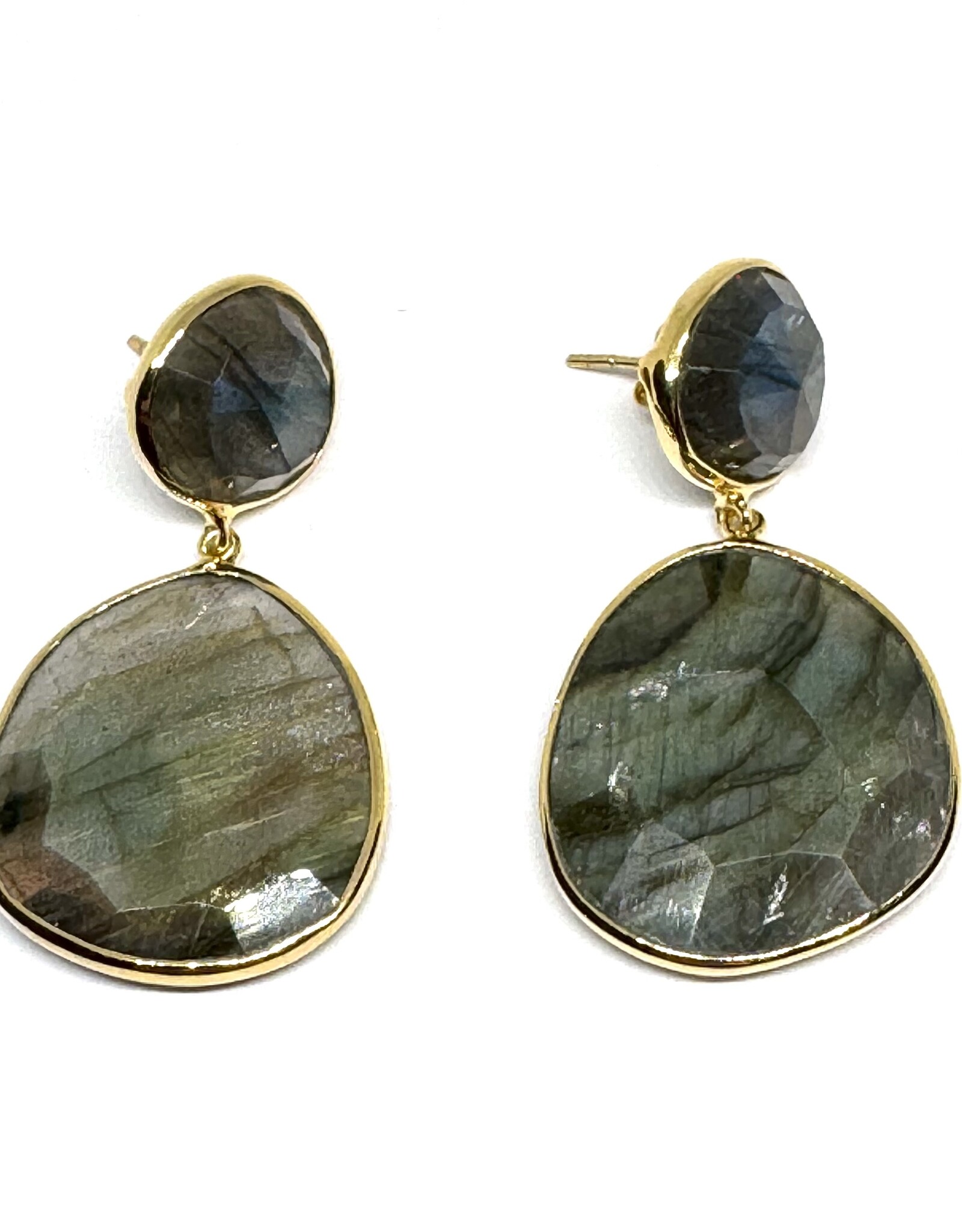 Sarah Lou Oorbellen -Labradoriet