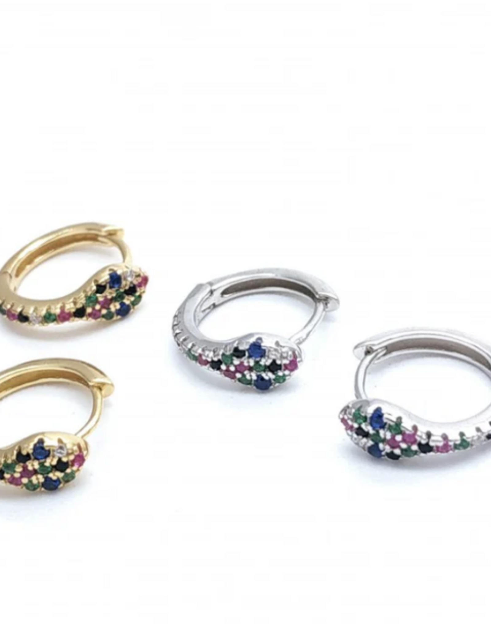 Rose Marie Earrings - Hoop snake multi