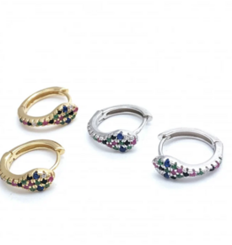 Rose Marie Earrings - Hoop snake multi