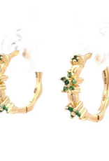 Rose Marie Earrings - Hoop - Green