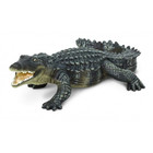 Safari speeldier krokodil junior 15 x 7,5 cm donkergroen