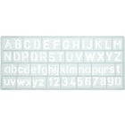 Westcott sjabloon cijfers en letters 10 mm transparant