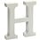 Pincello hobbyletter H junior 2 x 11 cm hout wit