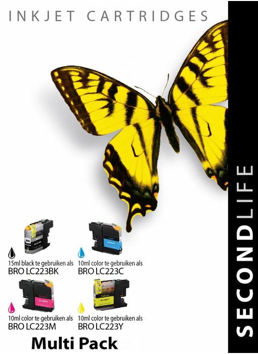 SecondLife Brother LC 223 Multipack ( 4stuks )