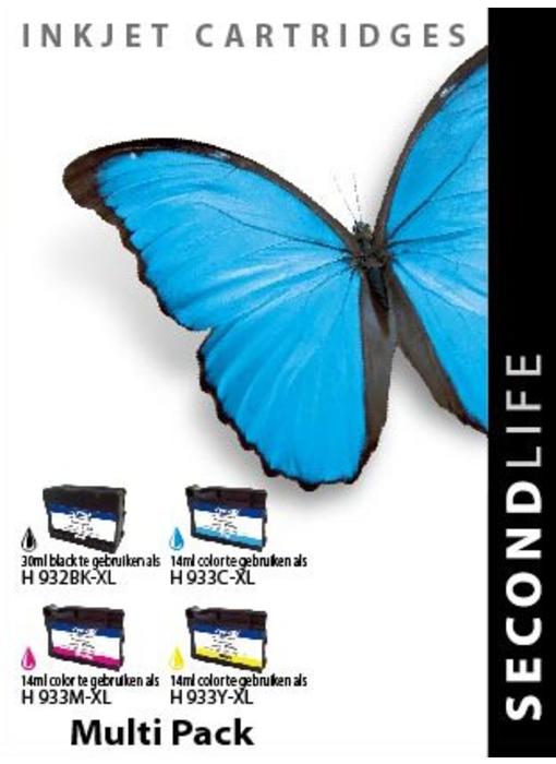 SecondLife Multipack HP 932 / 933 BK, C, M en Y