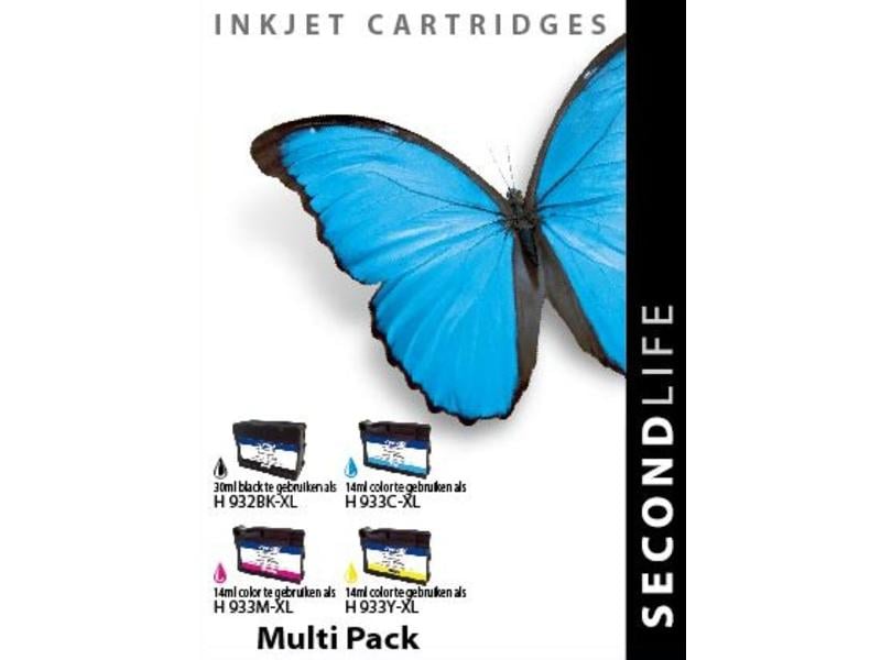 SecondLife Multipack HP 932 / 933 BK, C, M en Y
