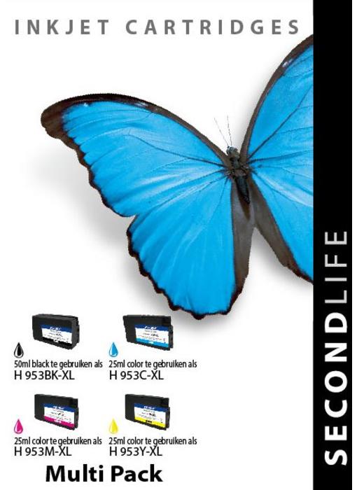 SecondLife SecondLife - Multipack HP 953 XL BK, C, M en Y