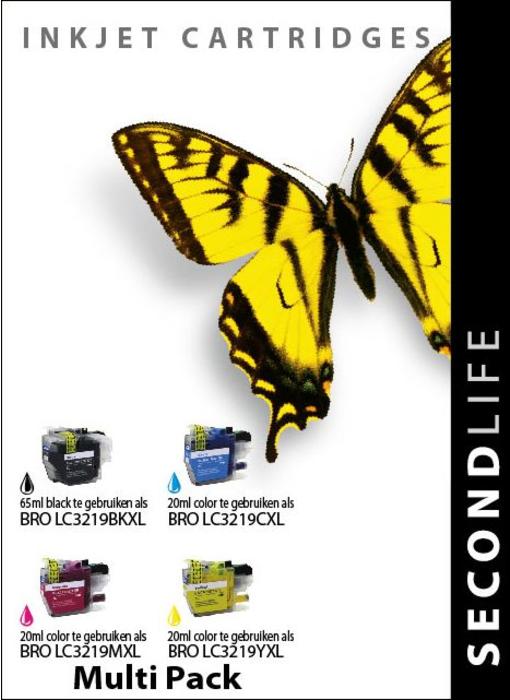 SecondLife SecondLife - Multipack Brother LC 3219 XL BK, C, M en Y