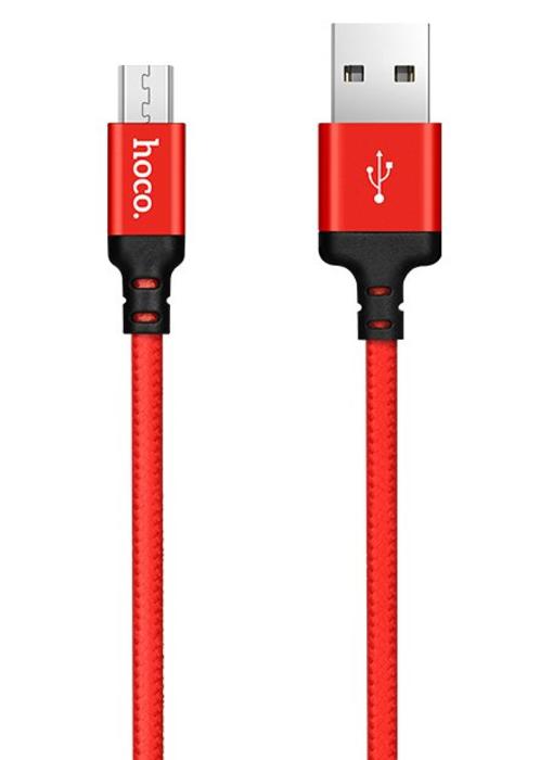 HOCO (2M) Charge&Synch Micro USB Cable Red