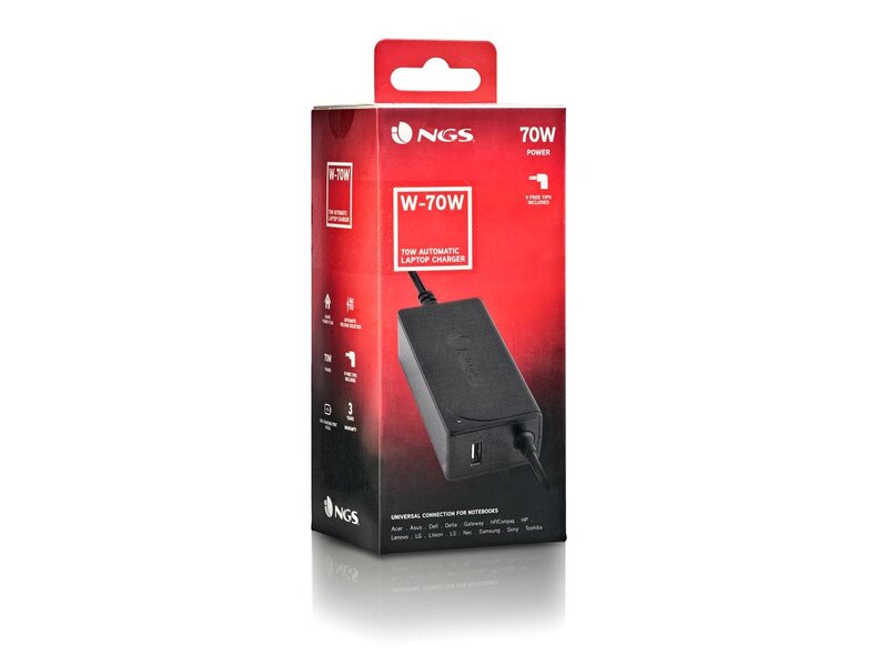 NGS NGS Automatische wandlader voor laptop 70W
