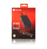NGS 45W - universele laptop / notebook adapter - 45W - Automatisch - 8 tips - Dell - HP - Lenovo - Acer - Asus