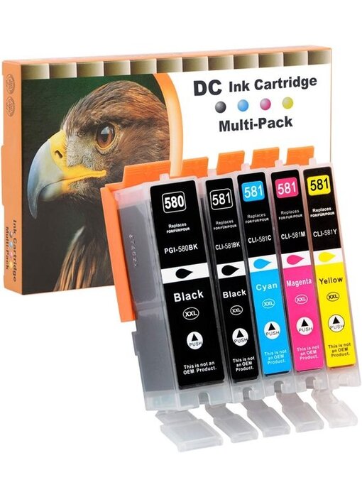 SecondLife DC- Canon CLI 580 XL/581 Black Multipack
