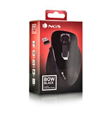 NGS BOW BLACK 5 BUTTONS OPTICAL WIRELESS MOUSE, ERGONOMIC, BIG SIZE
