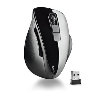 NGS BOW BLACK 5 BUTTONS OPTICAL WIRELESS MOUSE, ERGONOMIC, BIG SIZE