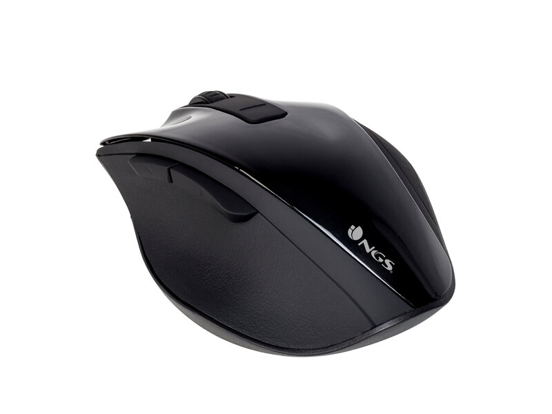 NGS BOW BLACK 5 BUTTONS OPTICAL WIRELESS MOUSE, ERGONOMIC, BIG SIZE
