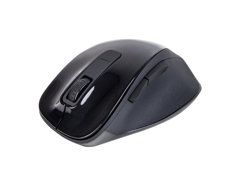 NGS BOW BLACK 5 BUTTONS OPTICAL WIRELESS MOUSE, ERGONOMIC, BIG SIZE