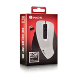 NGS BOW WHITE 5 BUTTONS OPTICAL WIRELESS MOUSE, ERGONOMIC, BIG SIZE