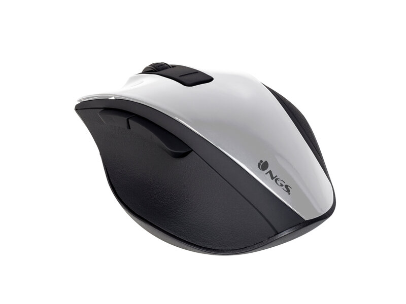 NGS BOW WHITE 5 BUTTONS OPTICAL WIRELESS MOUSE, ERGONOMIC, BIG SIZE