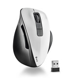 NGS BOW WHITE 5 BUTTONS OPTICAL WIRELESS MOUSE, ERGONOMIC, BIG SIZE