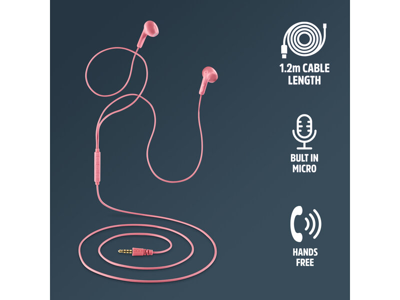 NGS CROSS FLIP PINK JACK 3.5mm CONNECTION - MICRO CONTROL BUTTONS