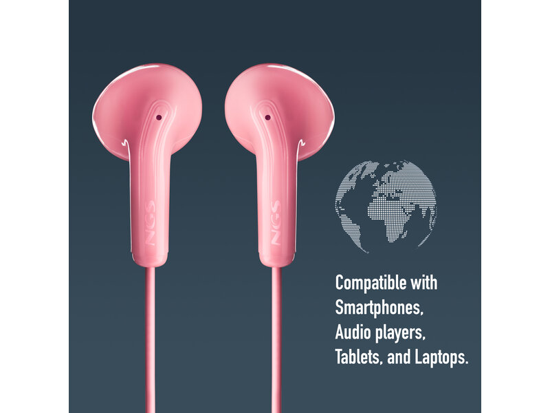 NGS CROSS FLIP PINK JACK 3.5mm CONNECTION - MICRO CONTROL BUTTONS