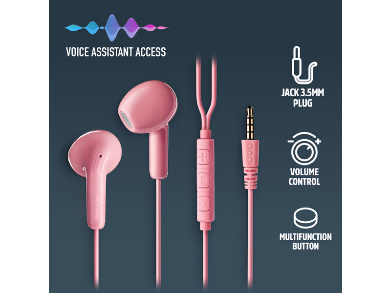 NGS CROSS FLIP PINK JACK 3.5mm CONNECTION - MICRO CONTROL BUTTONS