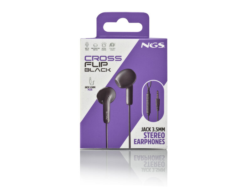 NGS CROSS FLIP BLACK JACK 3.5mm CONNECTION - MICRO CONTROL BUTTONS