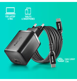 NGS BUD 65W-L USBC 65W POWER ADAPTER + 1,5M USBC CABLE + 5 TIPS