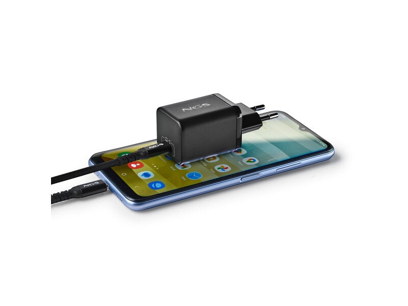 NGS BUD 65W-H USB-C 65W voedingsadapter + 1,5M USB-C kabel + 8 adaptertips