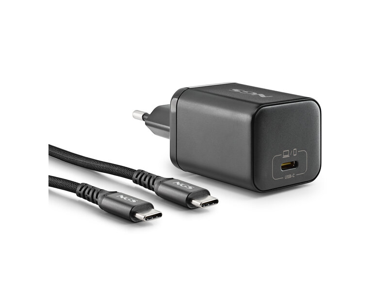 NGS BUD 65W-AS USB-C 65W voedingsadapter + 1,5M USB-C kabel + 8 adaptertips