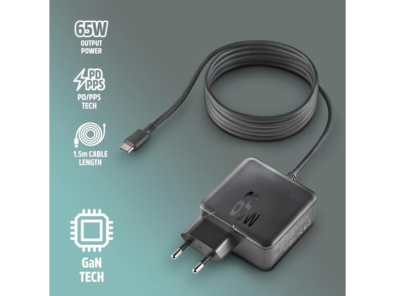 NGS GAN 65W-C 65W TYPE-C WALL LAPTOP CHARGER PD/PPS PROTOCOLS, GAN TECH.