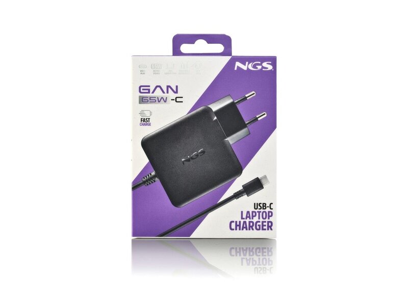NGS GAN 65W-C 65W TYPE-C WALL LAPTOP CHARGER PD/PPS PROTOCOLS, GAN TECH.