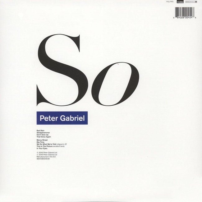 Peter Gabriel So  (remaster 180g vinyl LP )